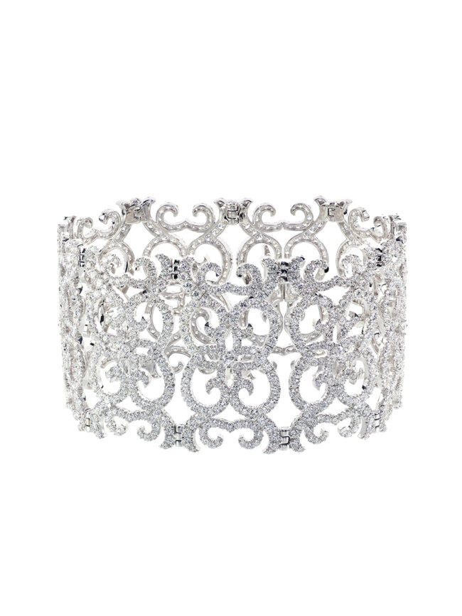 Filigree diamond bracelet
